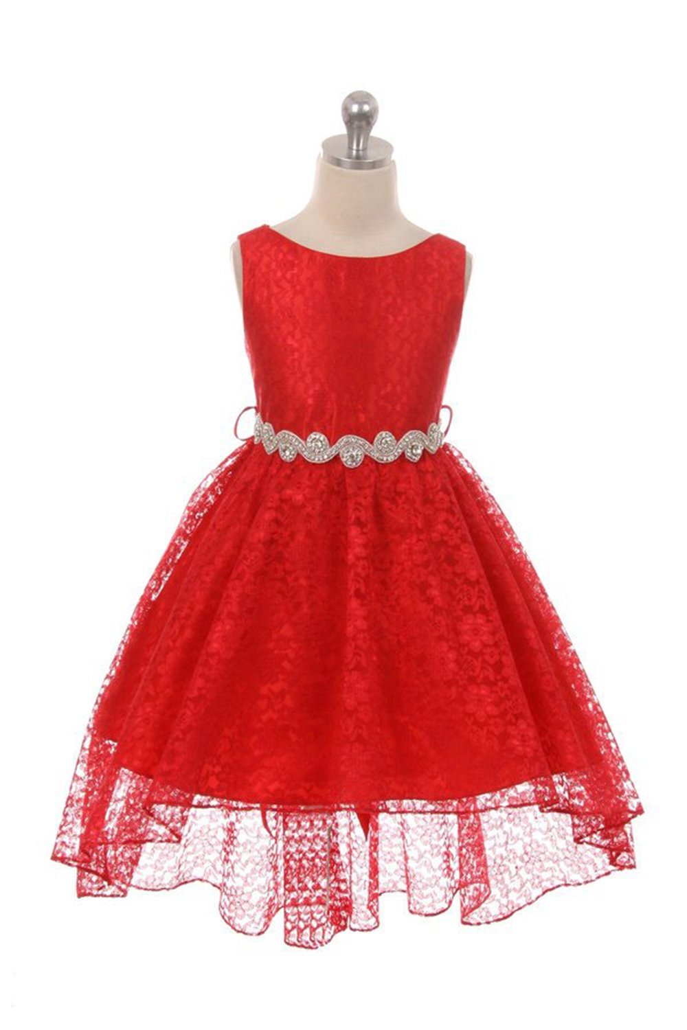 Red Stunning High-low S Shape Dress